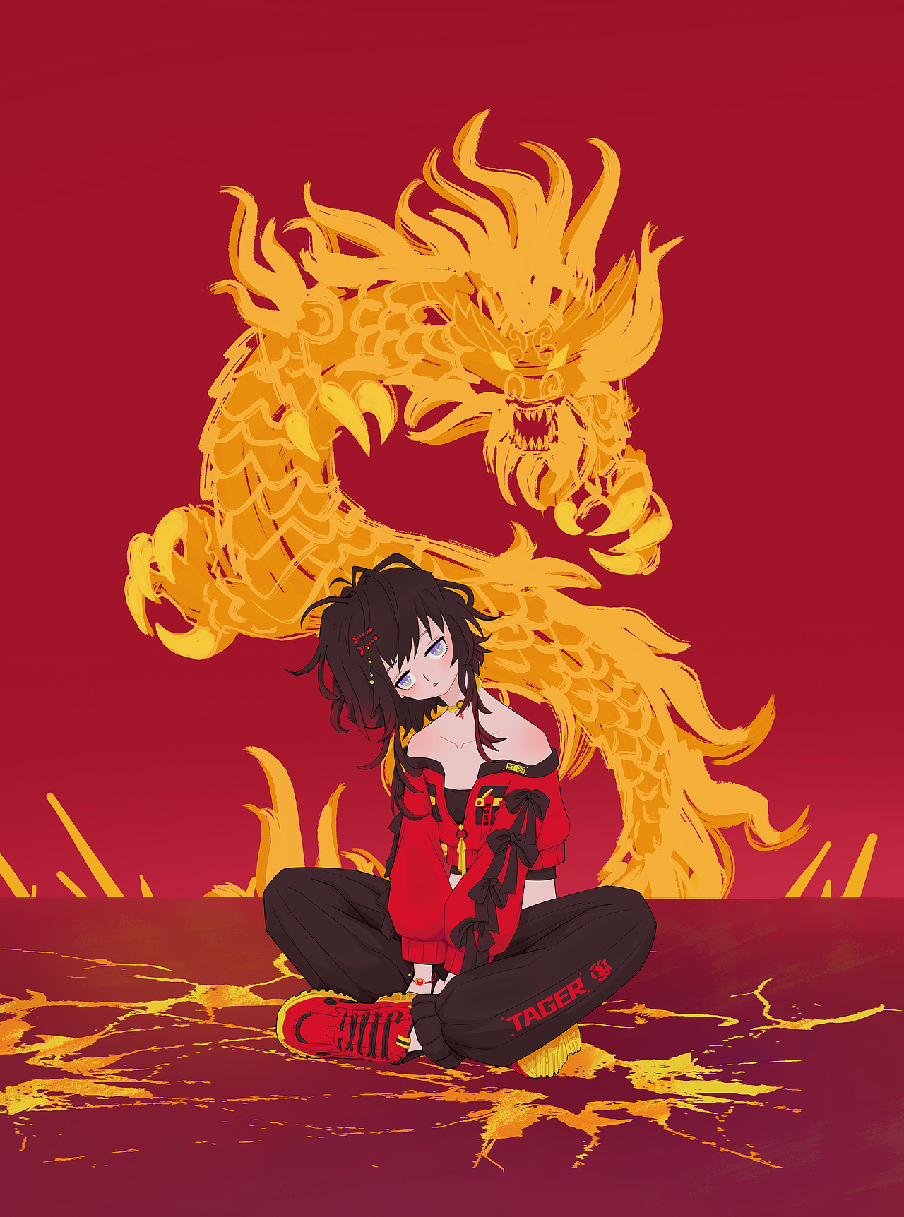 《醒狮舞龙贺新春》（图ZMjg5NTAwODE2） - 创作习作 - 站酷设计师是谁不小心原创素材 - 站酷ZCOOL