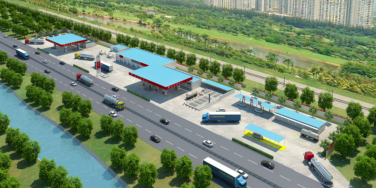 【案例】扩建加油站规划鸟瞰图方案装饰设计师成长之路