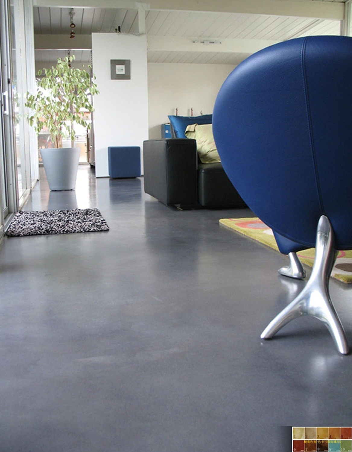 室内空间设计--着色水泥自流平地坪|空间|家装设计|混凝土酸着色剂