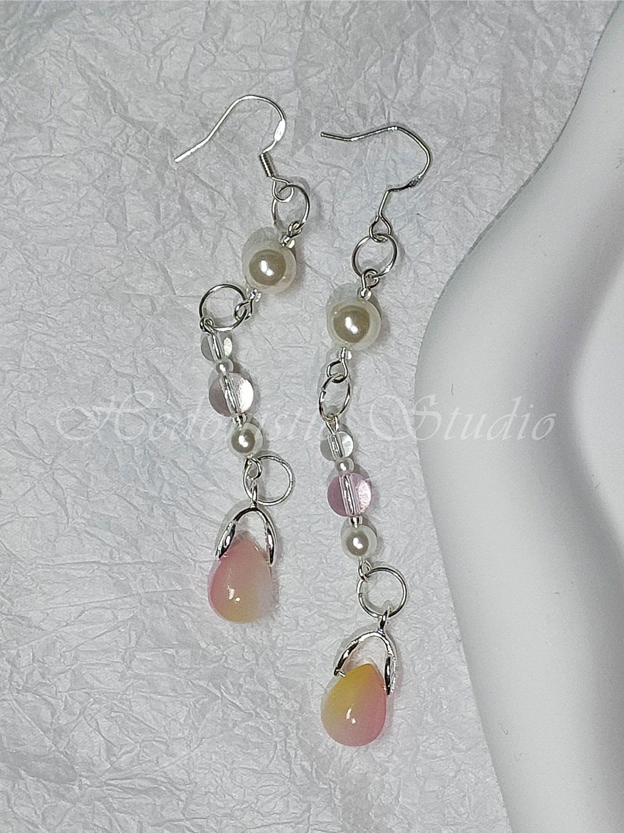 【享乐主义】桃坠原创耳饰