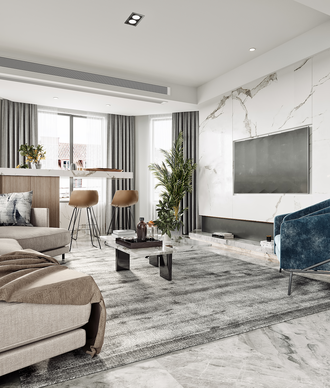 现代北欧风格客餐厅表现!