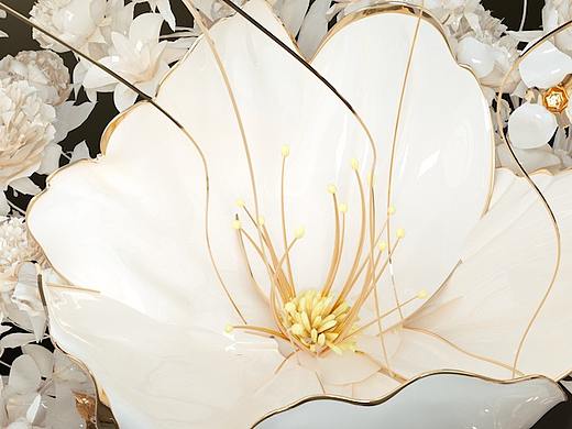 OC渲染三维陶瓷质感花朵动画