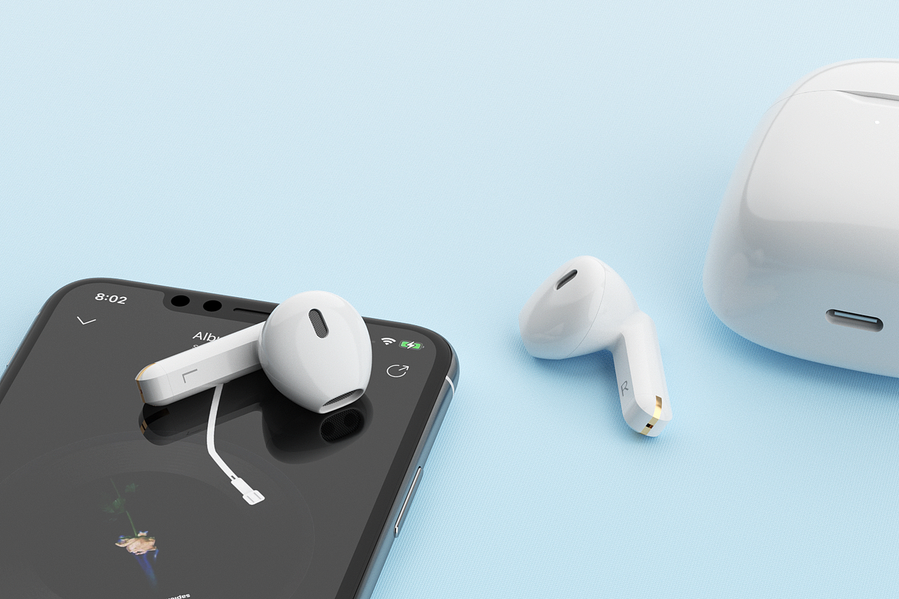 蓝牙耳机产品渲染（图ZMjY1NDQyMTMy） - 产品 - 站酷设计师大蛋好大一只喵原创素材 - 站酷ZCOOL