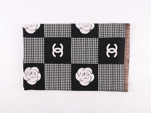 B01服饰配件\C09-围巾丝巾\V01CHANEL围巾X1\黑白格