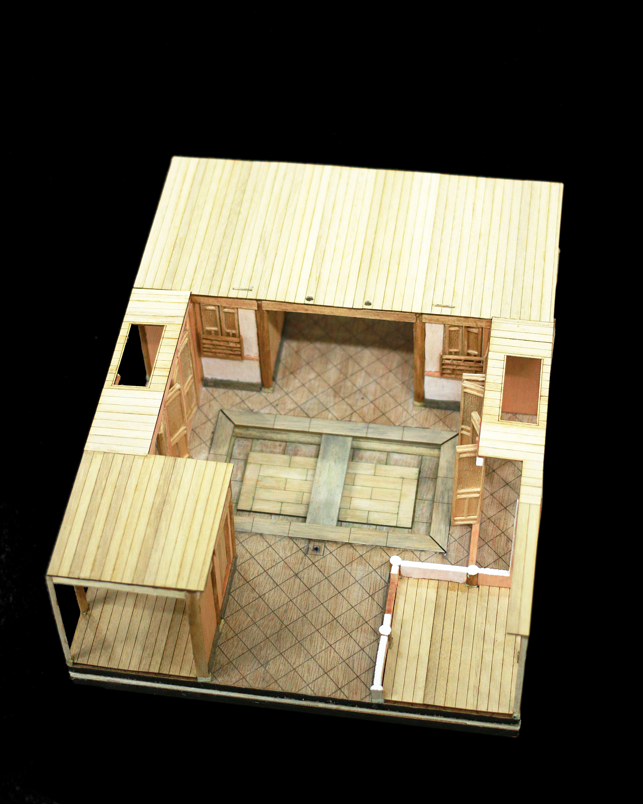 徽派古民居建筑模型