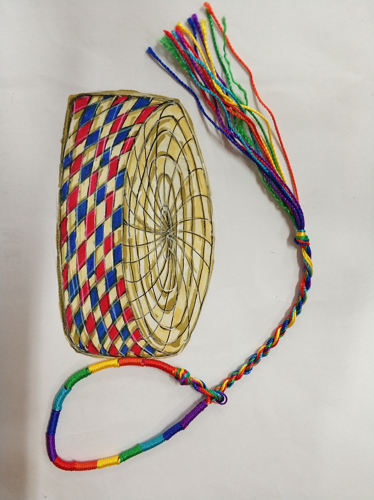 马克笔手绘蒲团坐垫