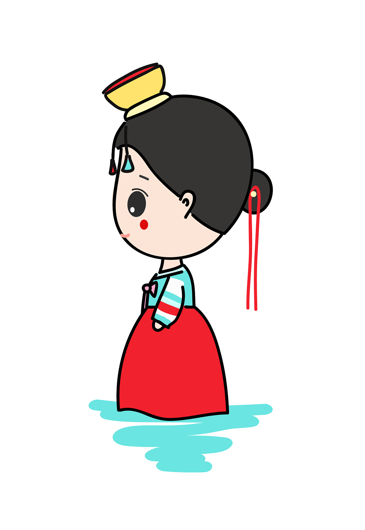 朝鲜族小姑娘卡通图片图片