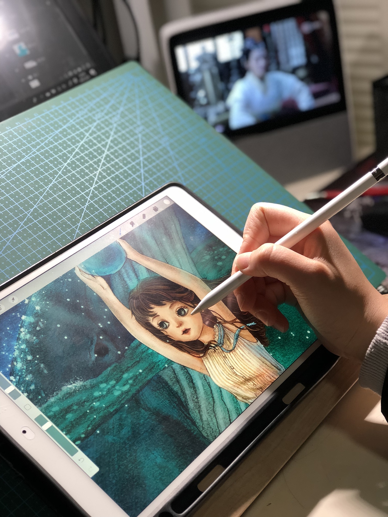 童话插图内页_鲸鱼的眼睛（图ZMjQxOTcyMzE2） - 儿童插画 - 站酷设计师灿灿插画原创素材 - 站酷ZCOOL