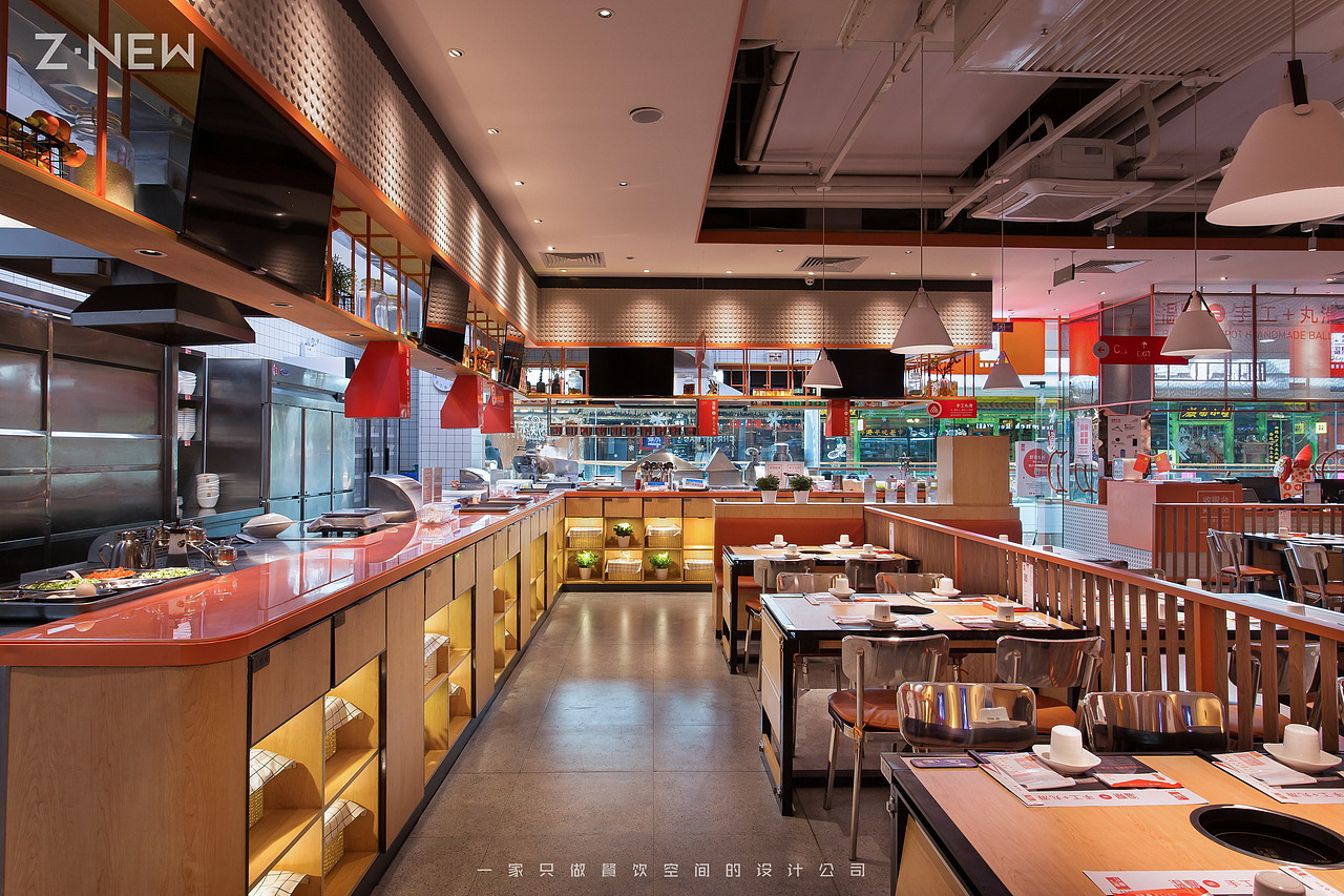 温鼎精致火锅（衡阳万达店）（图ZMTU3NTIzNDUy） - 家装设计 - 站酷设计师紫牛餐饮空间设计原创素材 - 站酷ZCOOL
