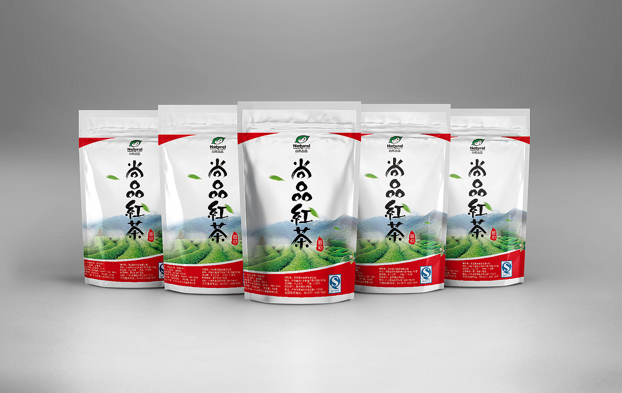 铝箔袋红茶不干胶贴