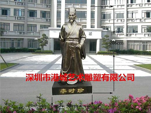 古代中医文化人像人物玻璃钢名人雕塑生产厂家