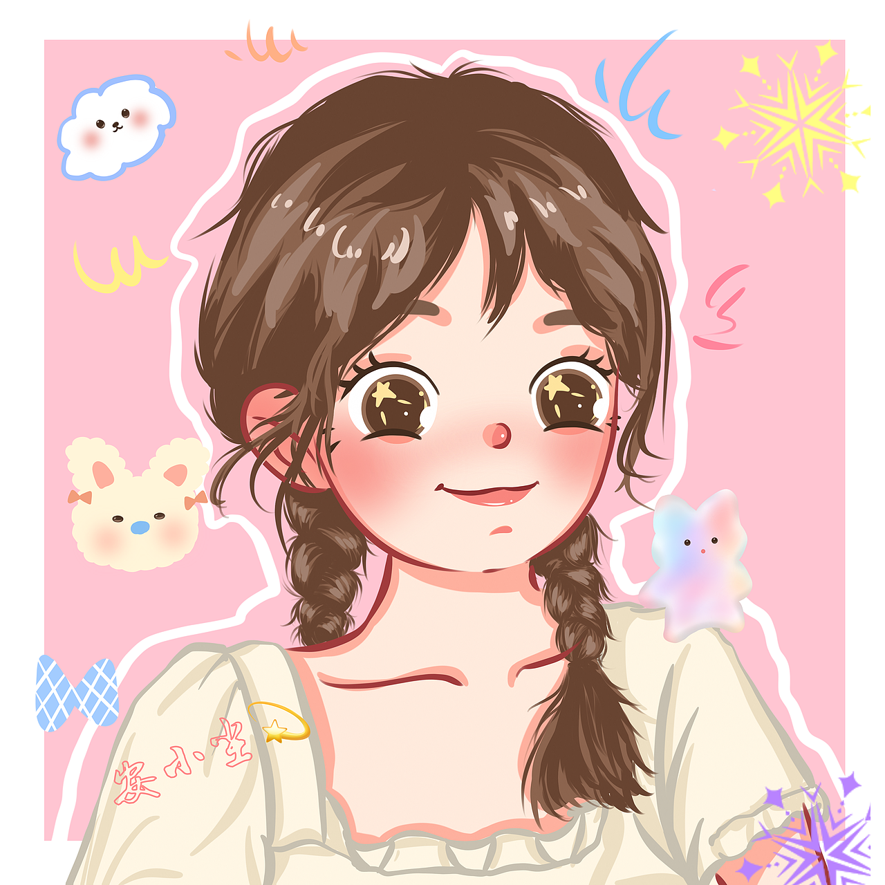 卡通头像系列（图ZMjYzMzExODIw） - 创作习作 - 站酷设计师安小尘An原创素材 - 站酷ZCOOL