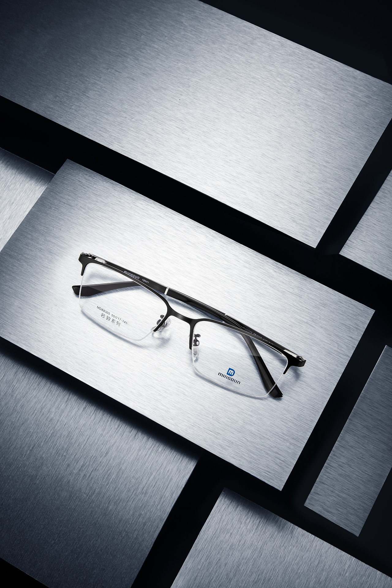 厦门眼镜墨镜静物电商布景金属背景拍摄
