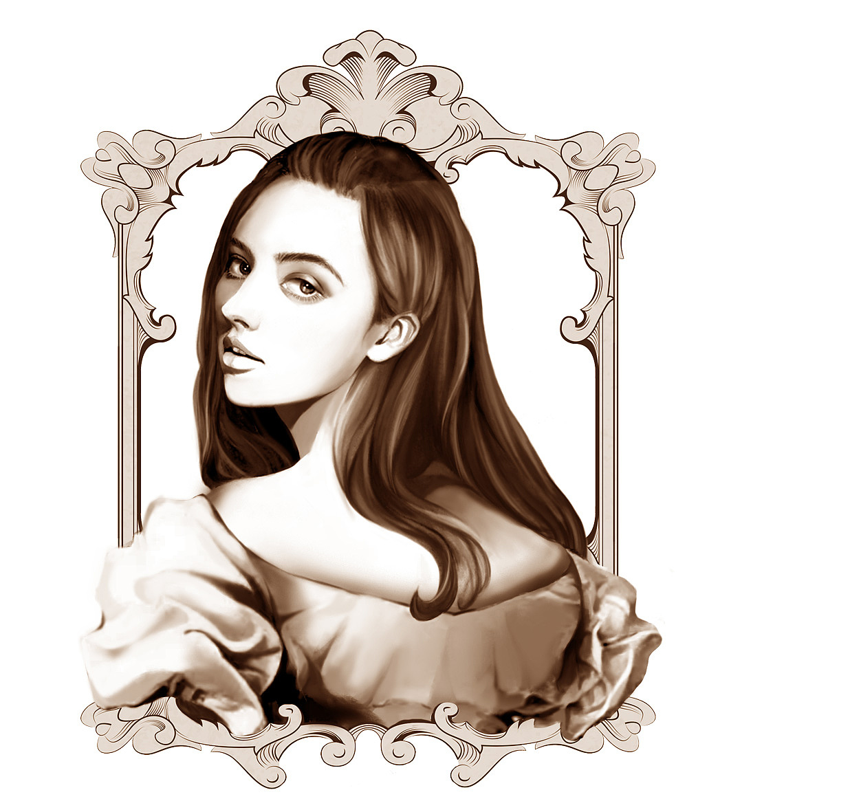 纸胶带约稿 头像 复古