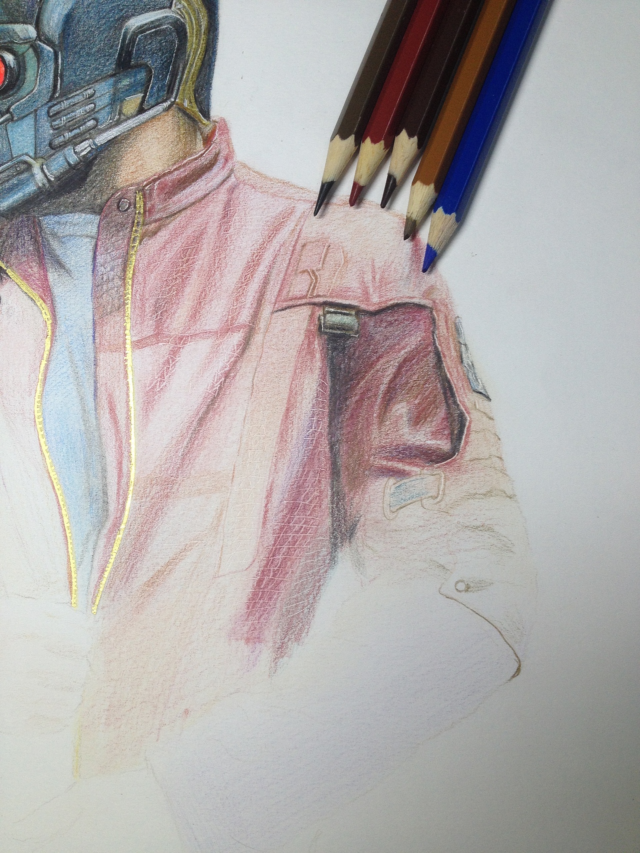 手绘《银河护卫队》星爵过程