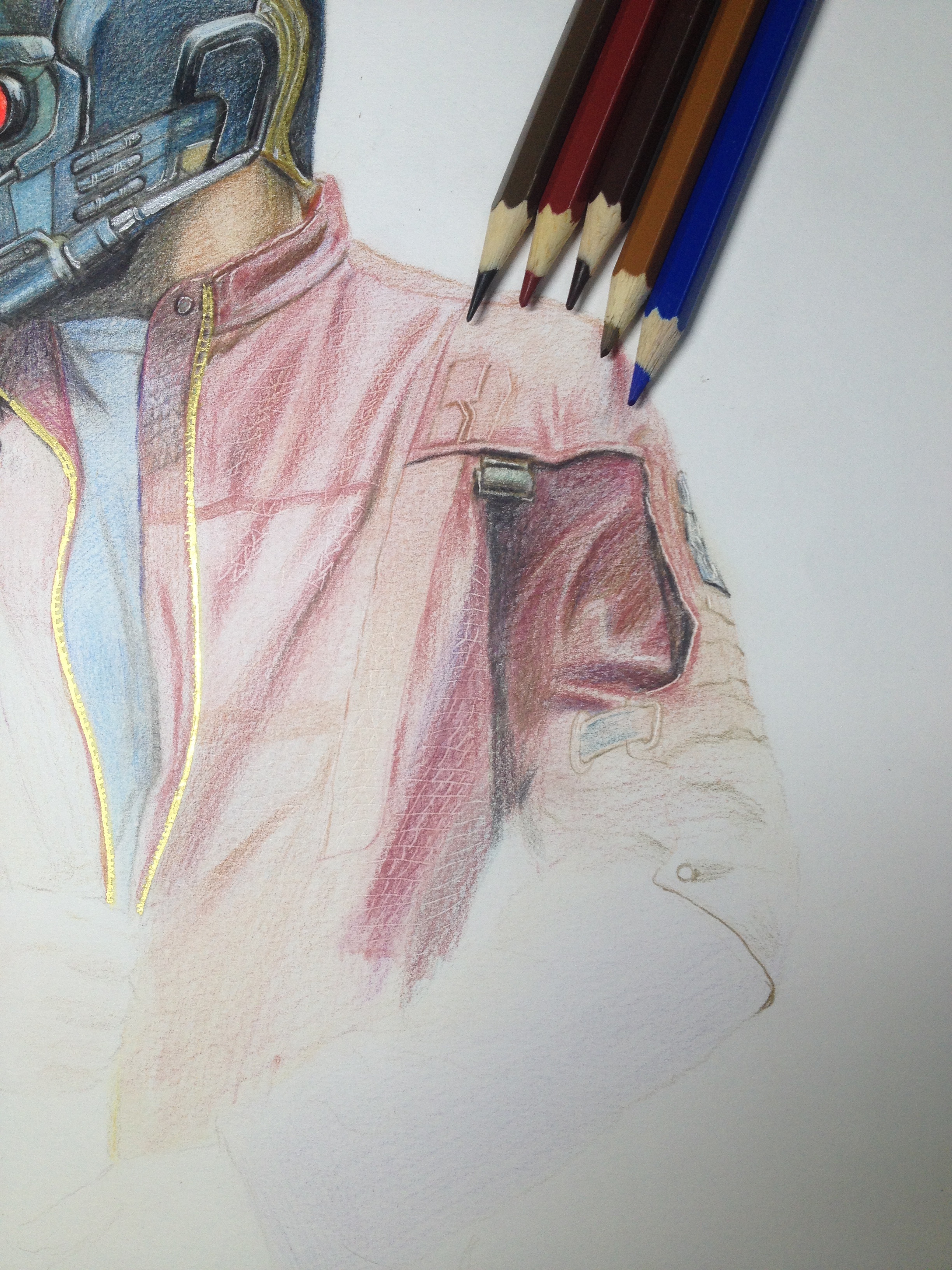 手绘《银河护卫队》星爵过程|纯艺术|绘画|家常豆腐 - 原创作品