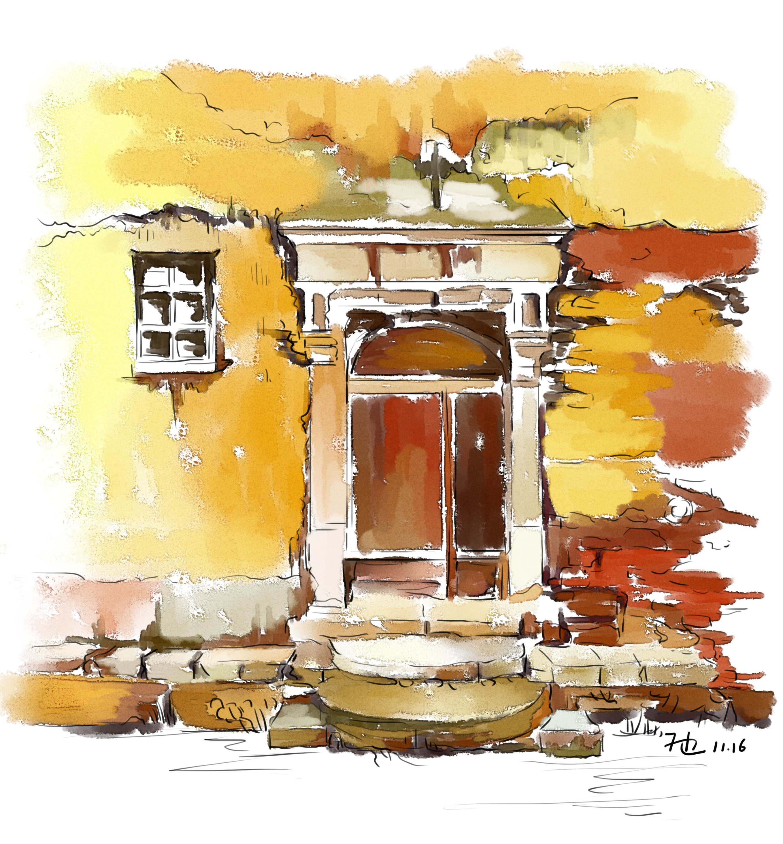 门系列插画之三