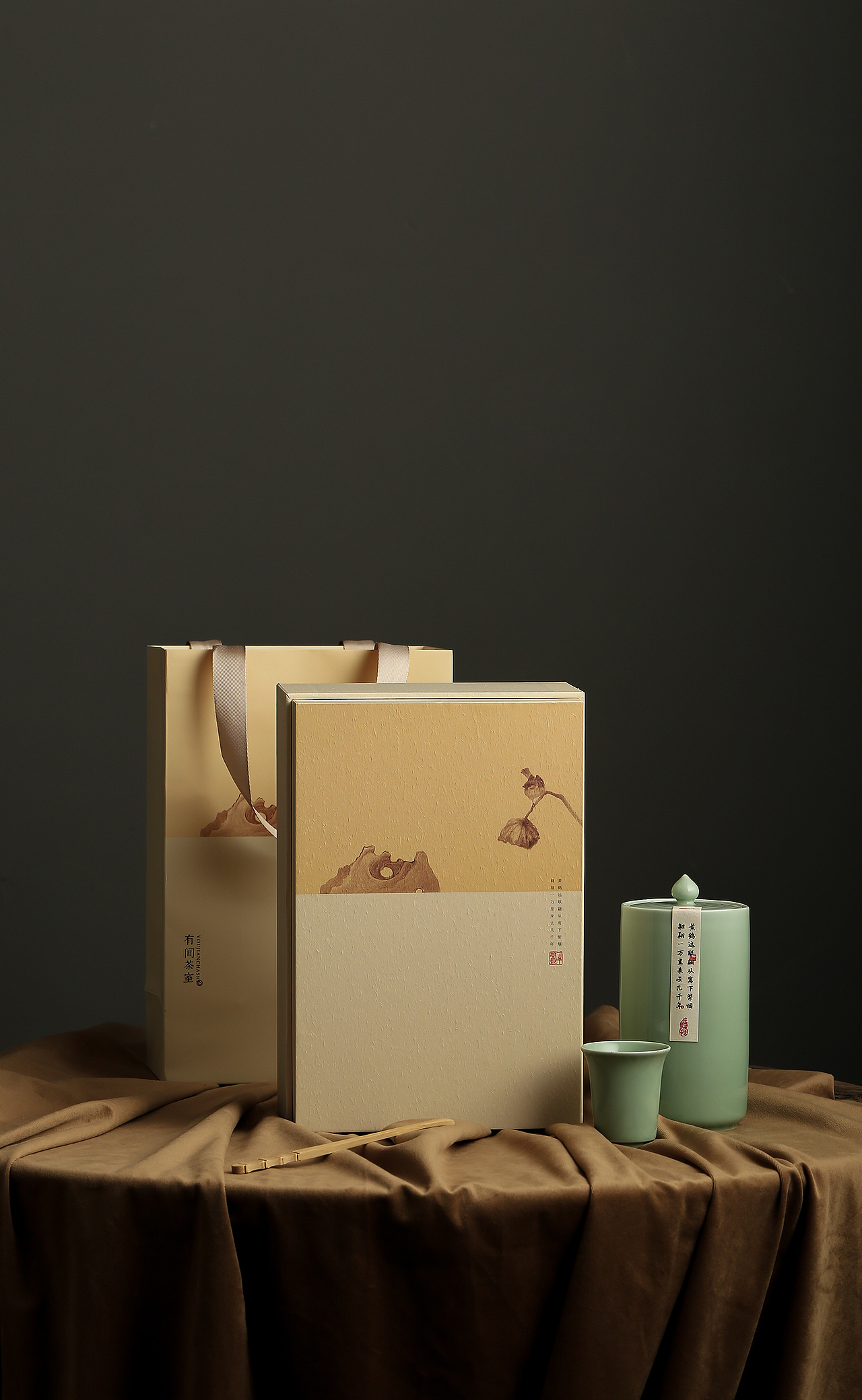 复古茶叶包装 静物产品创意图拍摄 茶叶包装拍摄案例
