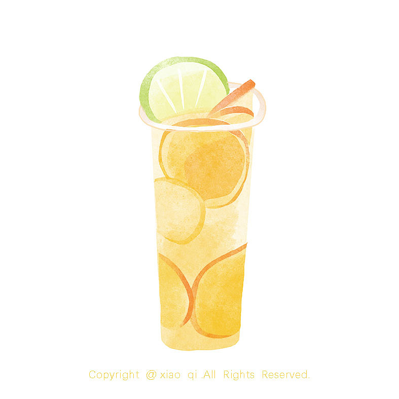 夏日么么茶系列（图ZMTYwMTA0MTg4） - 艺术插画 - 站酷设计师山里小七原创素材 - 站酷ZCOOL