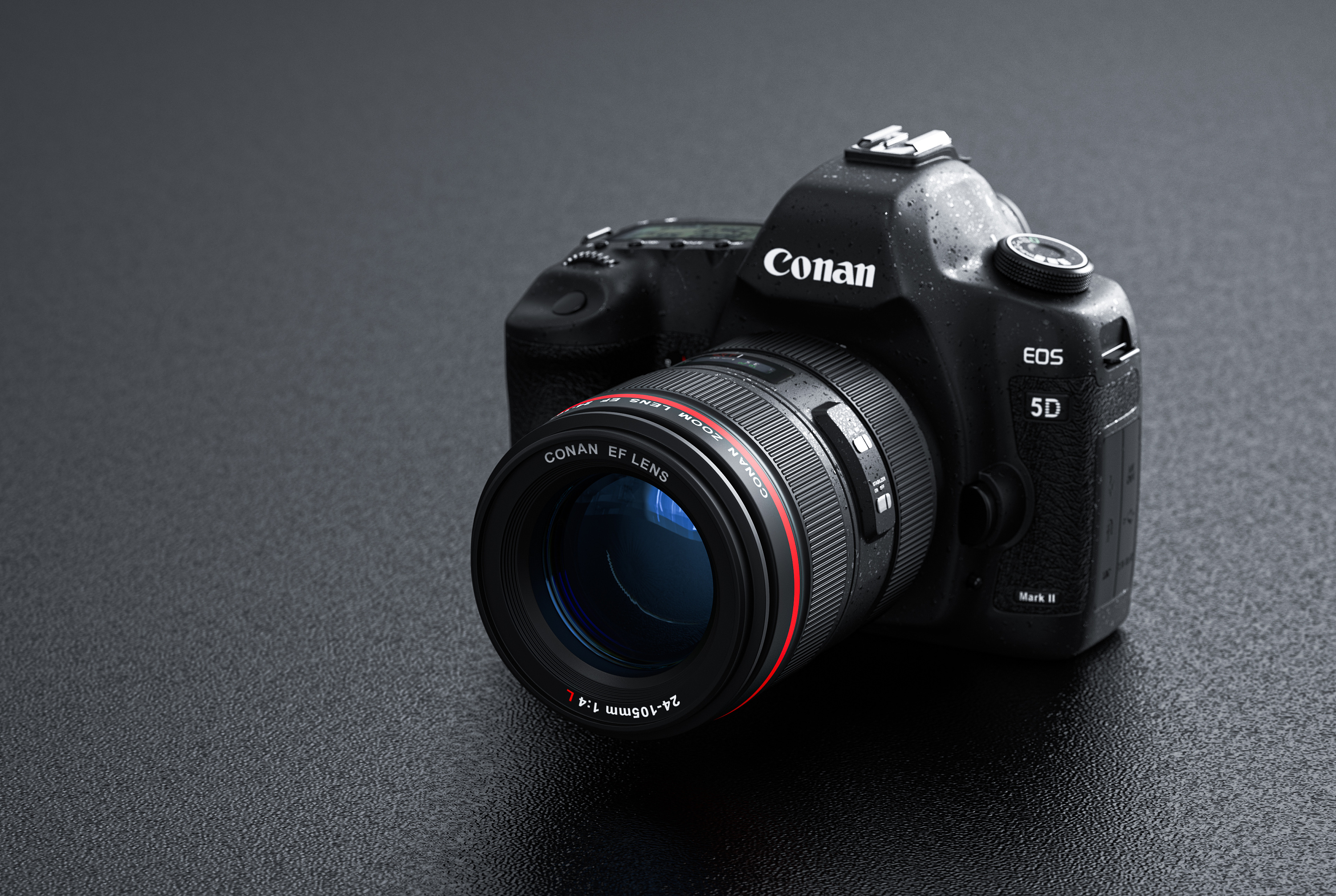 一组单反相机渲染