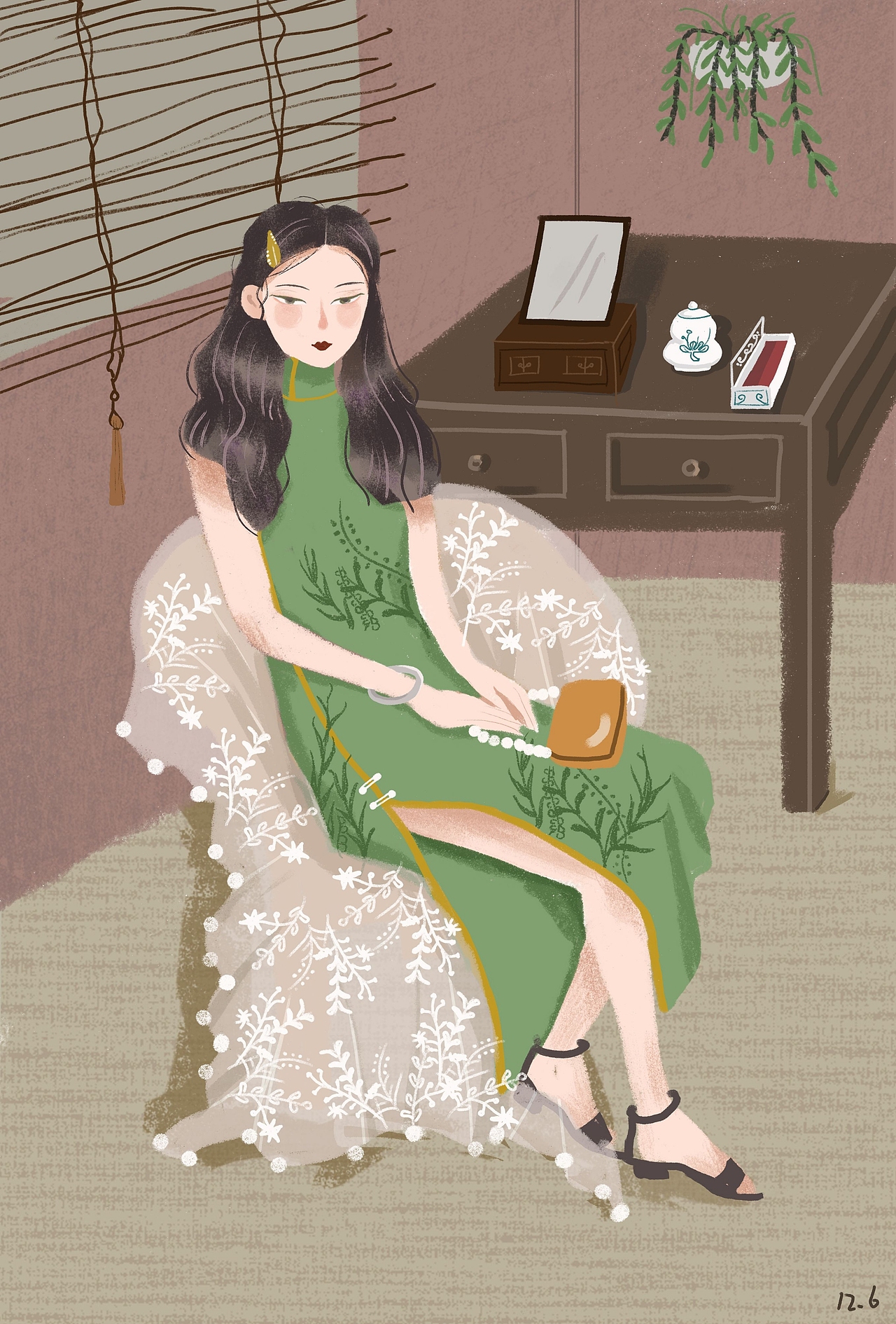 人物插画 复古人物插画（图ZMTg4MzM1MDA0） - 商业插画 - 站酷设计师yjl423原创素材 - 站酷ZCOOL