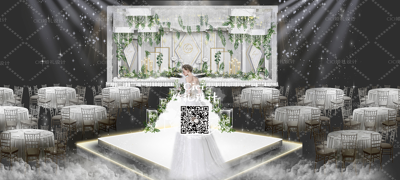 婚礼效果图设计（图ZMTI3MTE0MzEy） - 舞台美术 - 站酷设计师陈小曦cici原创素材 - 站酷ZCOOL