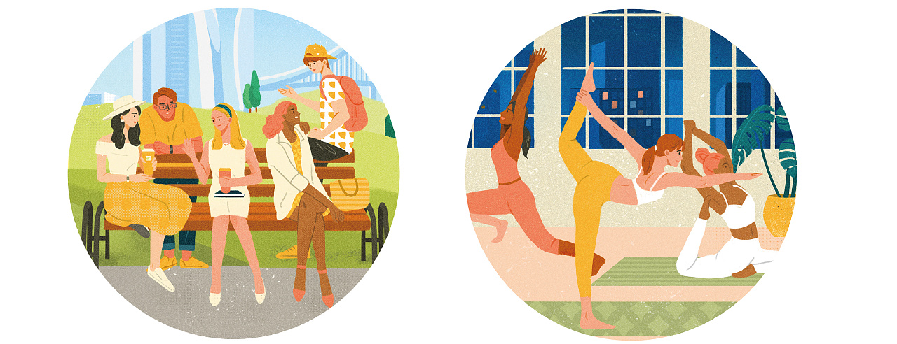 healthy life系列插画