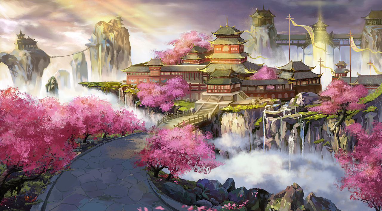 《三生三世十里桃花》游戏场景原画