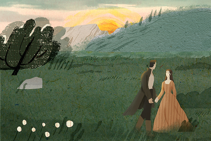 百词斩阅读计划-《傲慢与偏见》|插画|商业插画|逆行阿星_原创作品