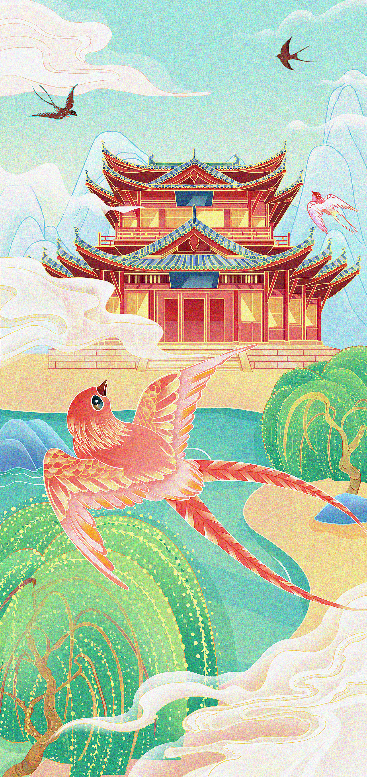 国潮插画系列（图ZMjgwMzA0MjE2） - 创作习作 - 站酷设计师熙夏原创素材 - 站酷ZCOOL