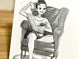 每日一画的小合集(1)——插画师昀耳