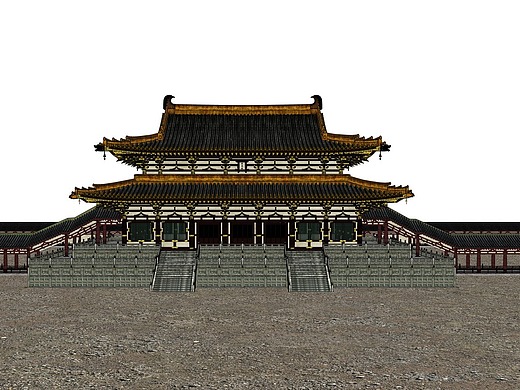 大明宫清思殿古建宫殿su模型下载