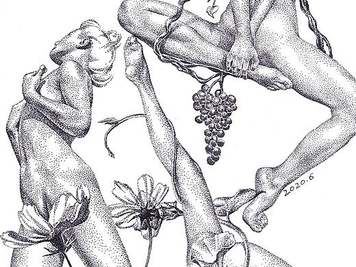 一组人体小画（点绘）