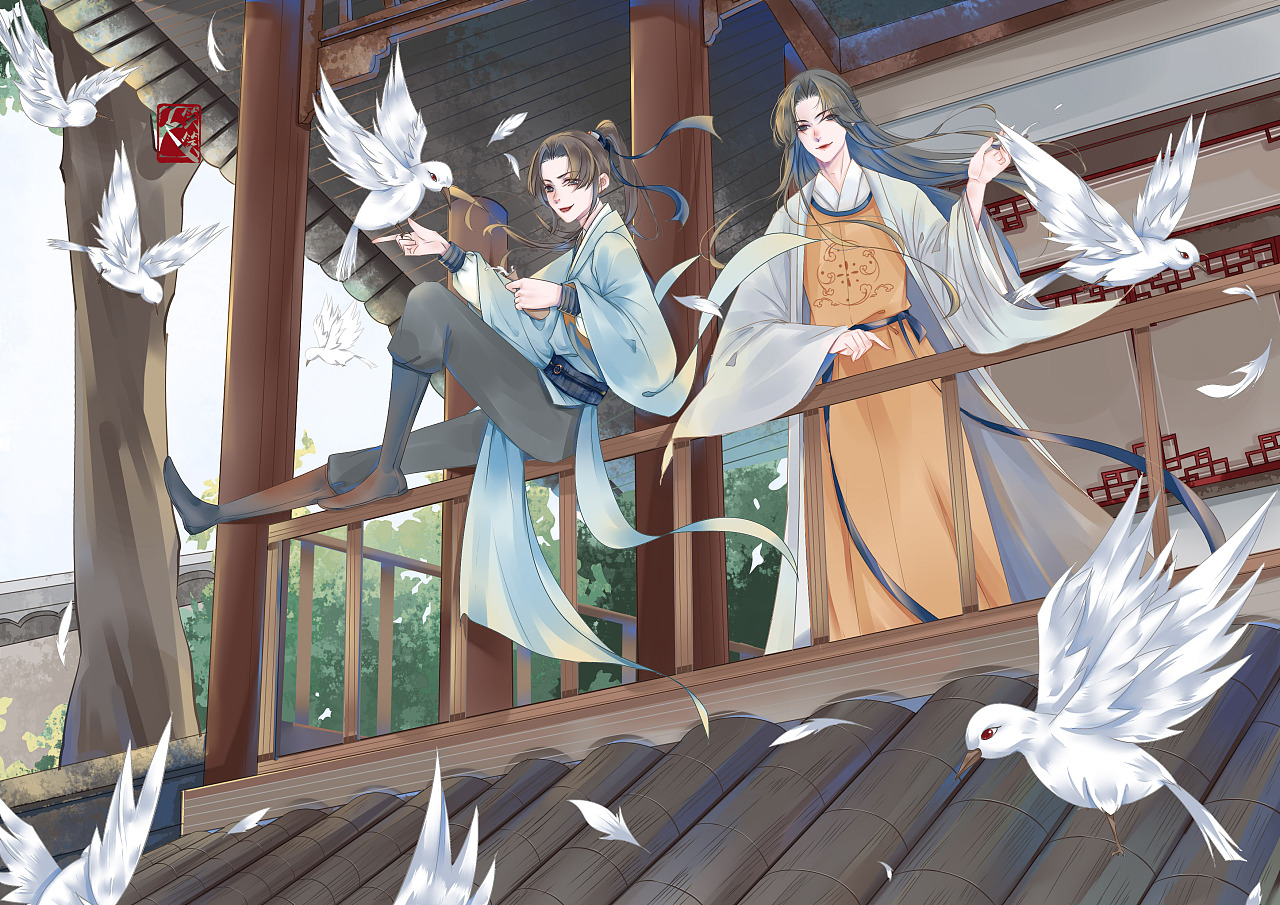 把酒言欢|插画|创作习作|大笑笑0v0 - 原创作品 - 站酷 (zcool)