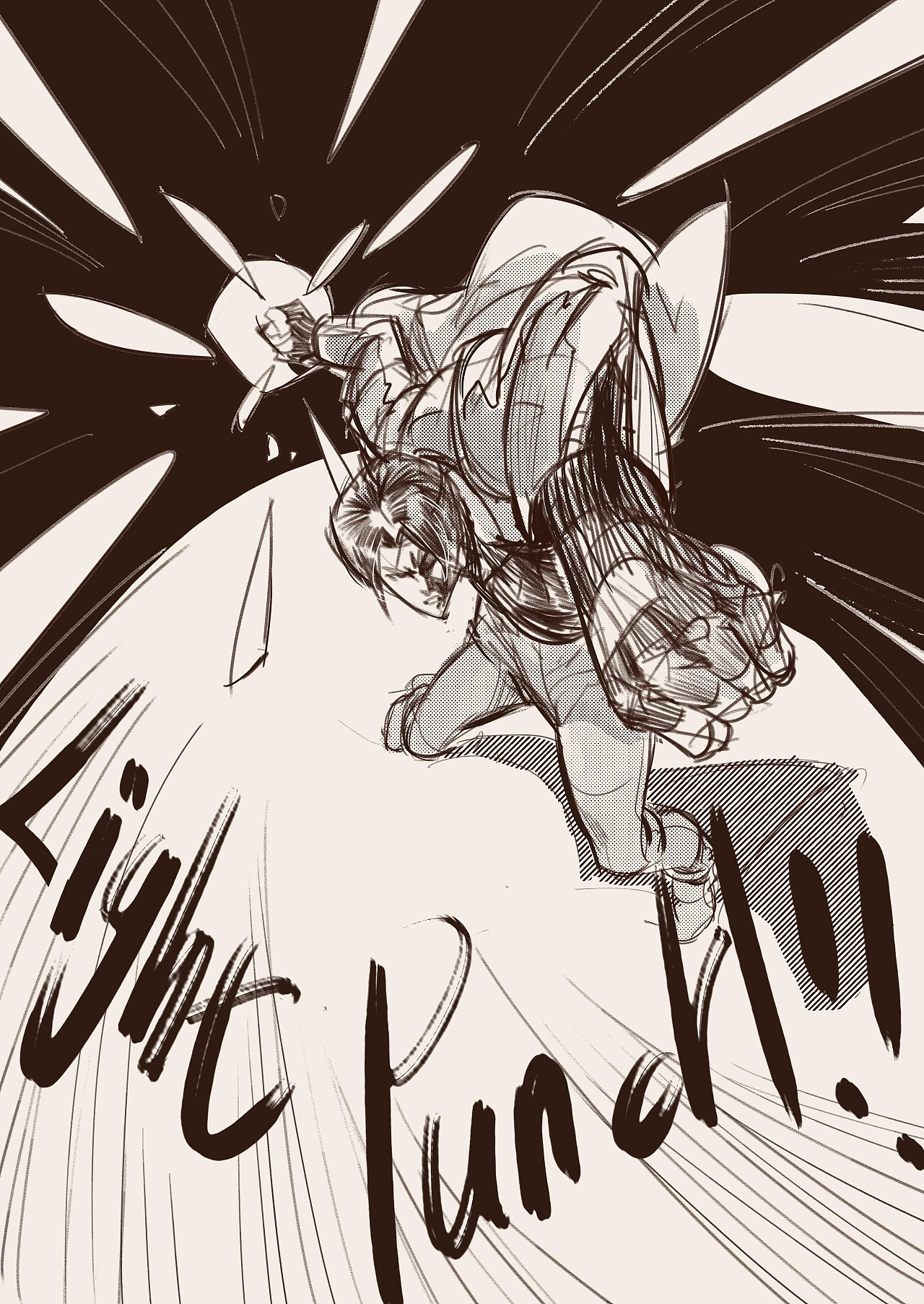 格斗摸鱼篇|插画|商业插画|图夫阿松被占用 - 原创作品 - 站酷 (zcool