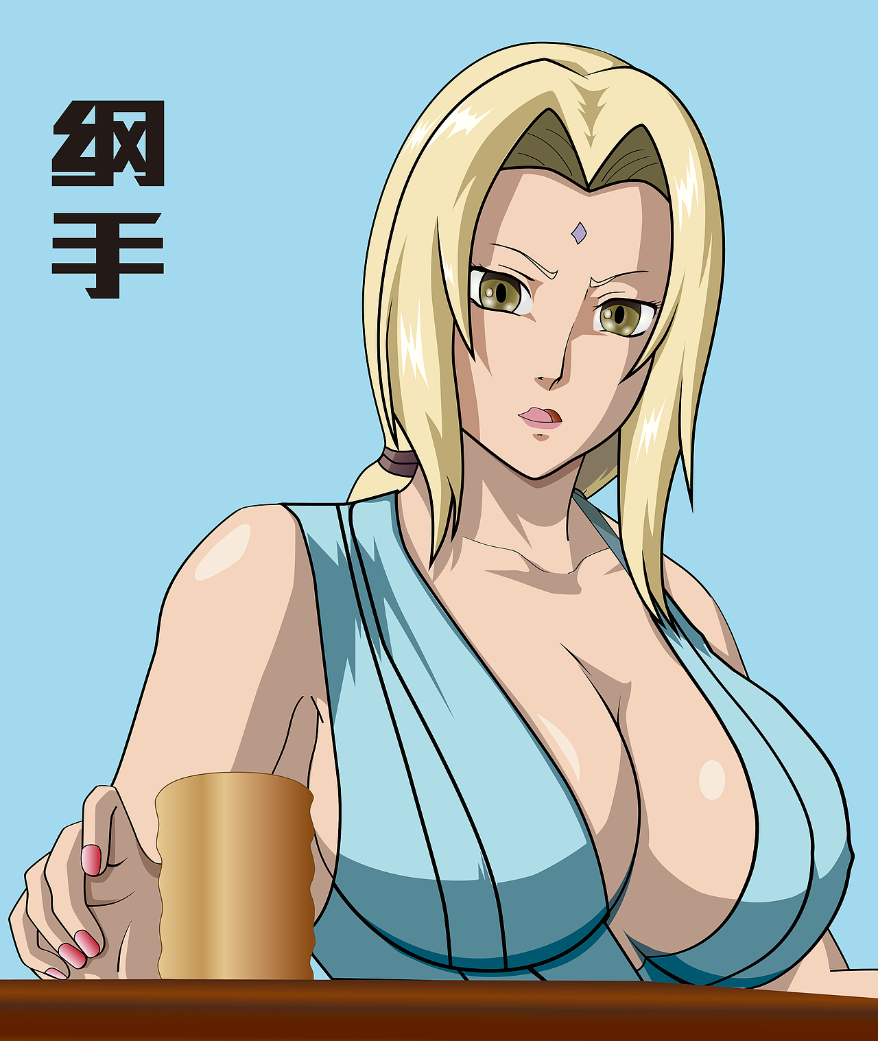 纲手AI勾图,纯属练习··嘿嘿···