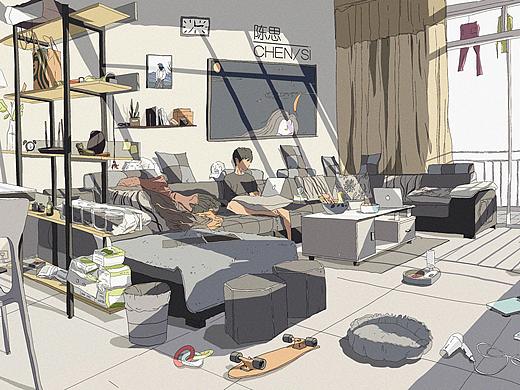 home（个人主页-ZNDIzOTkwNDg=） - 创作习作 - 站酷设计师陈思小窝原创素材 - 站酷ZCOOL