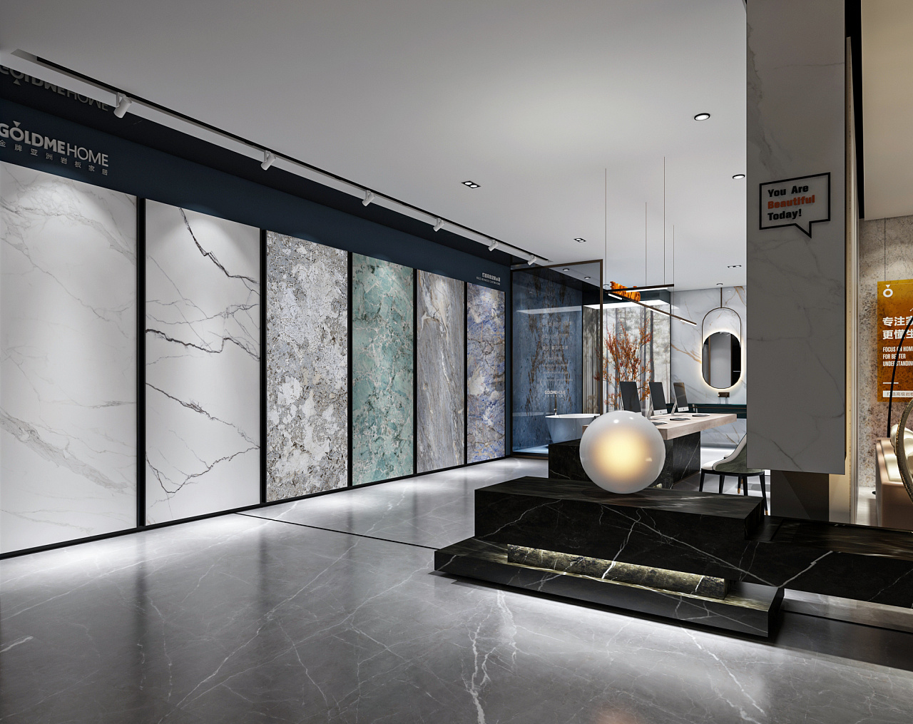 金牌岩板展厅|空间|商业空间设计|king_lam - 原创作品 - 站酷 (zcool