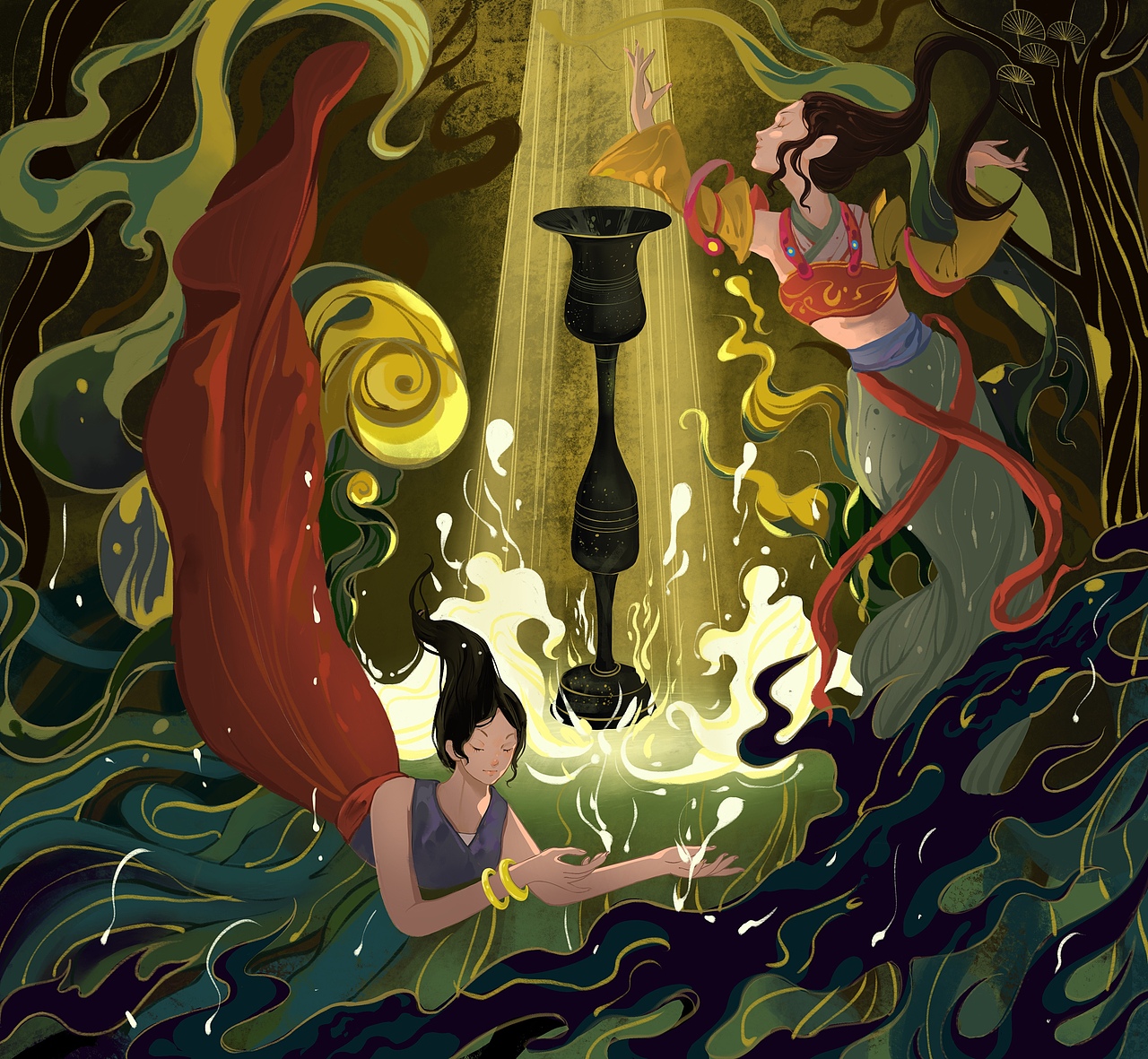 敦煌，飞天（图ZMzE4MDI4MTg0） - 创作习作 - 站酷设计师花花花ll原创素材 - 站酷ZCOOL