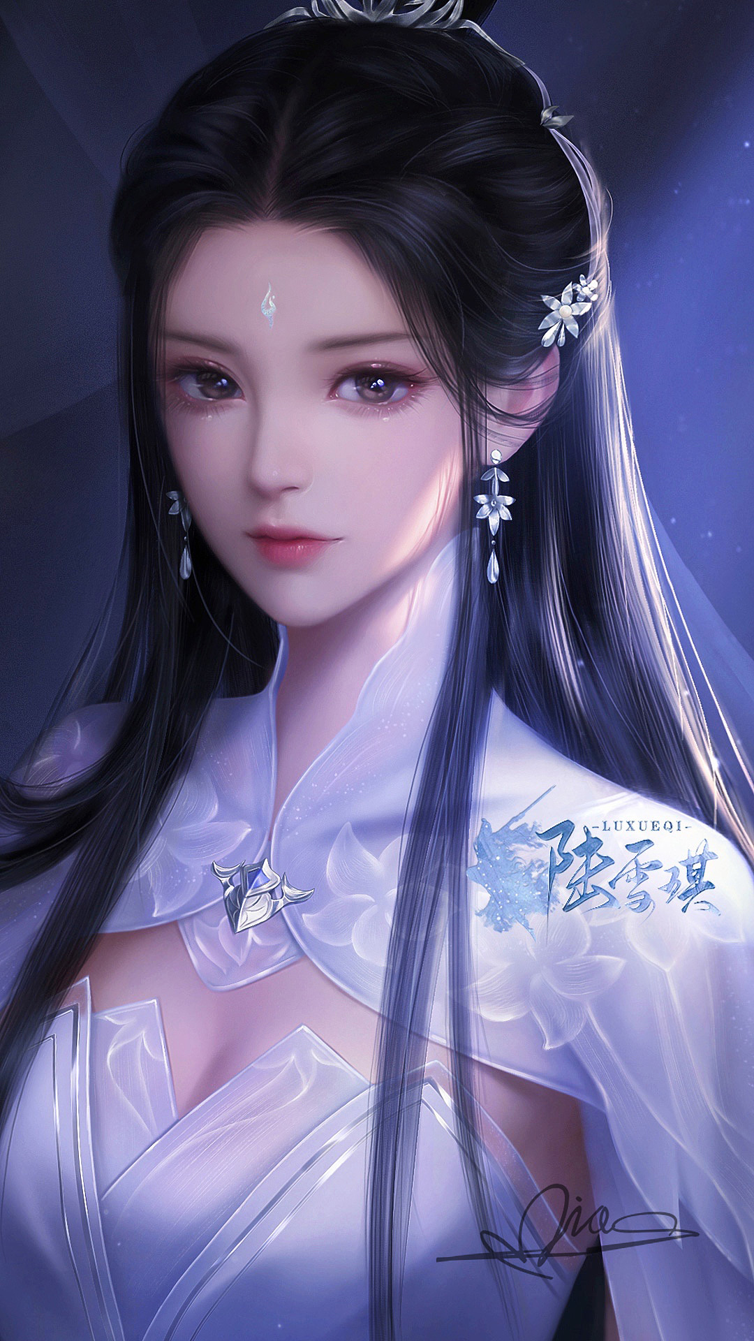 诛仙陆雪琪插画 夜昙幽梦
