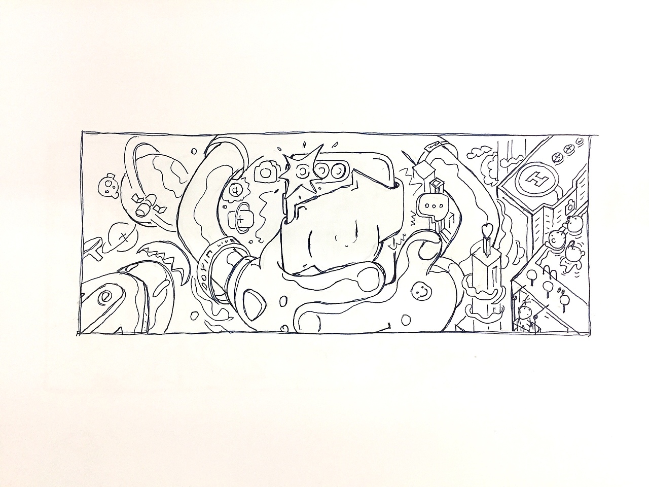 岛屿 插画 抖音提案稿