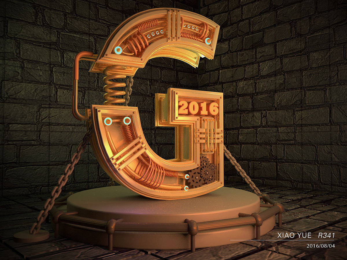 C4D练习【字体设计】（图ZNTU0MjUyMjQ=） - 其他三维 - 站酷设计师未来战月原创素材 - 站酷ZCOOL