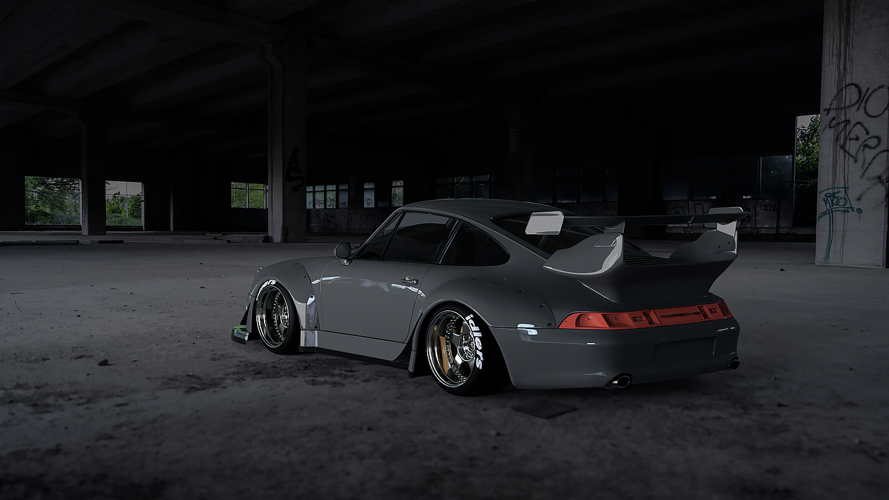 C4D | Porsche 993 RWB BLACK学员作品（图ZMjM2ODc4ODgw） - 机械/交通 - 站酷设计师HYPERSHARE原创素材 - 站酷ZCOOL