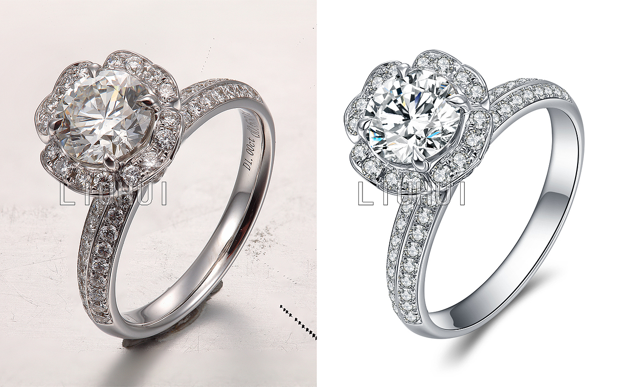 珠宝饰品产品白底摄影修图