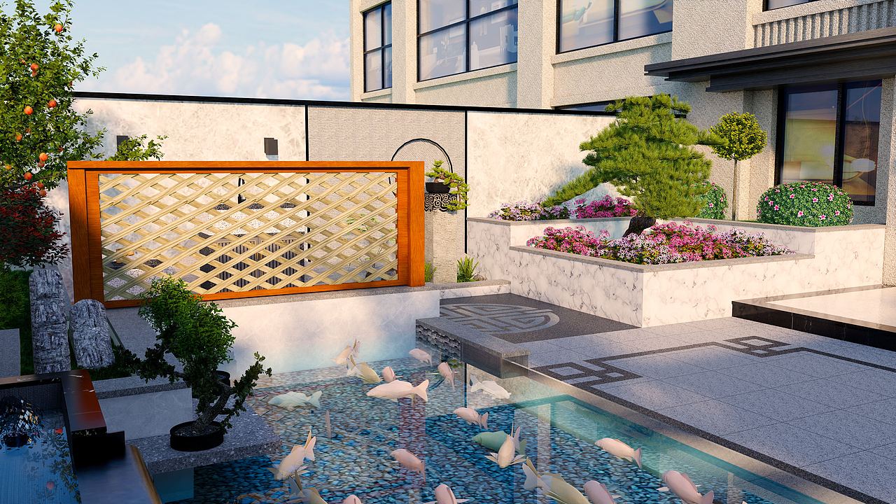 小庭院设计方案效果图（图ZMzQ1ODQwMzI0） - 其他三维 - 站酷设计师指尖丨Design原创素材 - 站酷ZCOOL