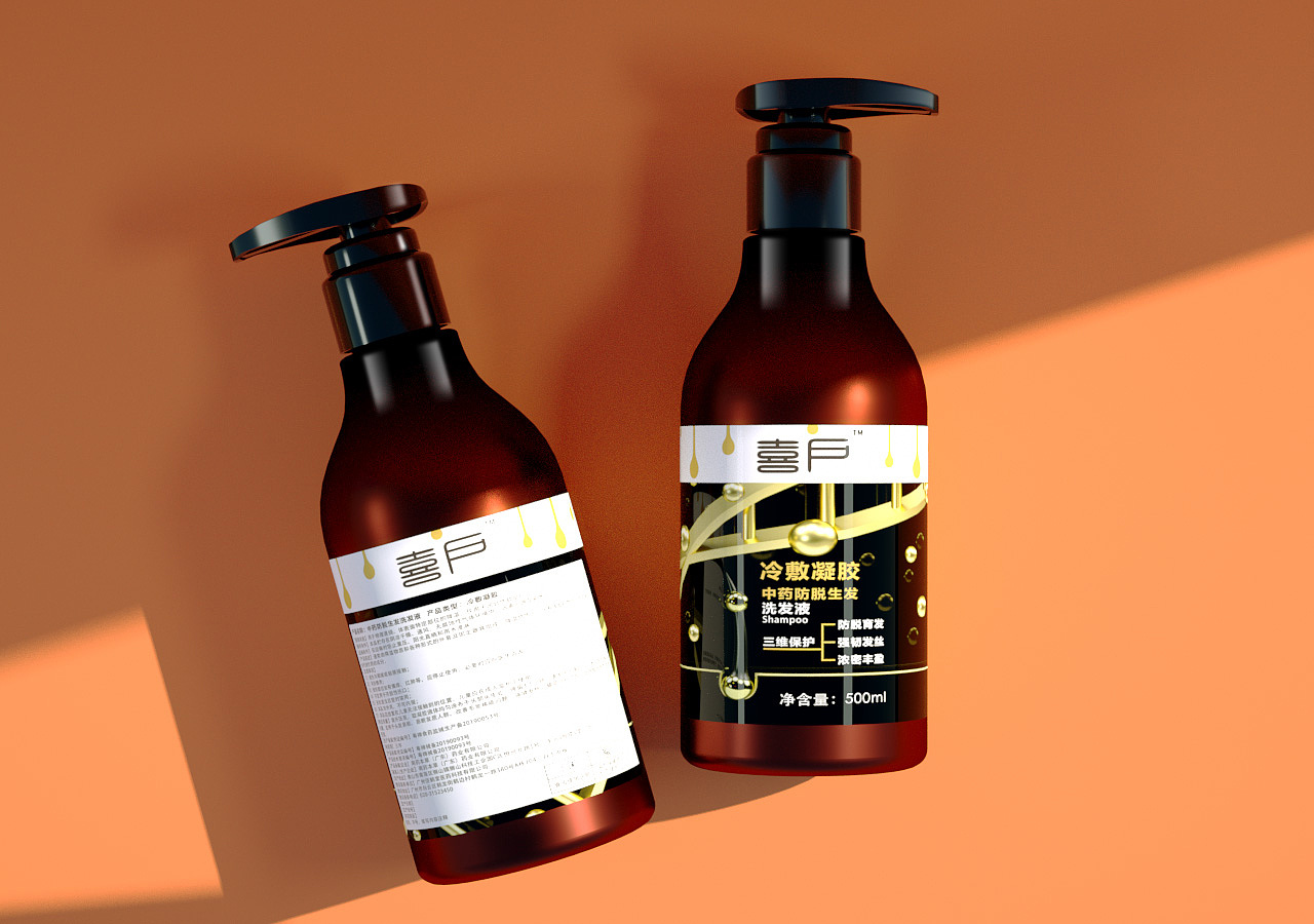 中药防脱生发洗发液(瓶身)