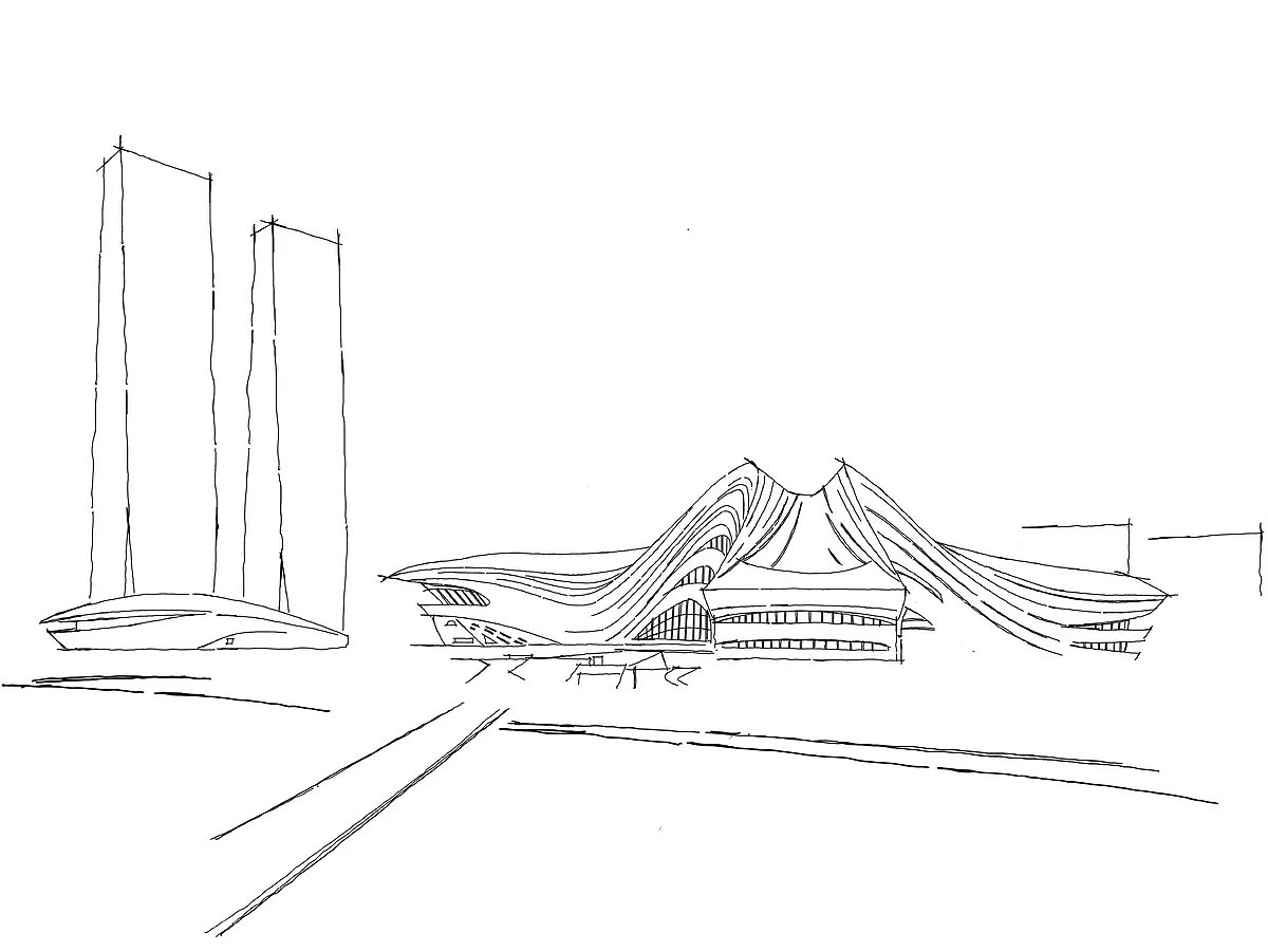 梅溪湖文化艺术中心（图ZMjc0NDExNTMy） - 绘画 - 站酷设计师Arcxiv原创素材 - 站酷ZCOOL