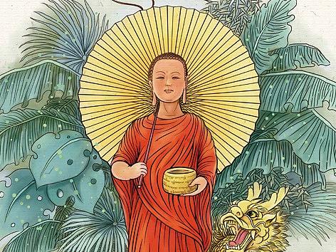 佛教人物造像《西瓦里与乌巴库》