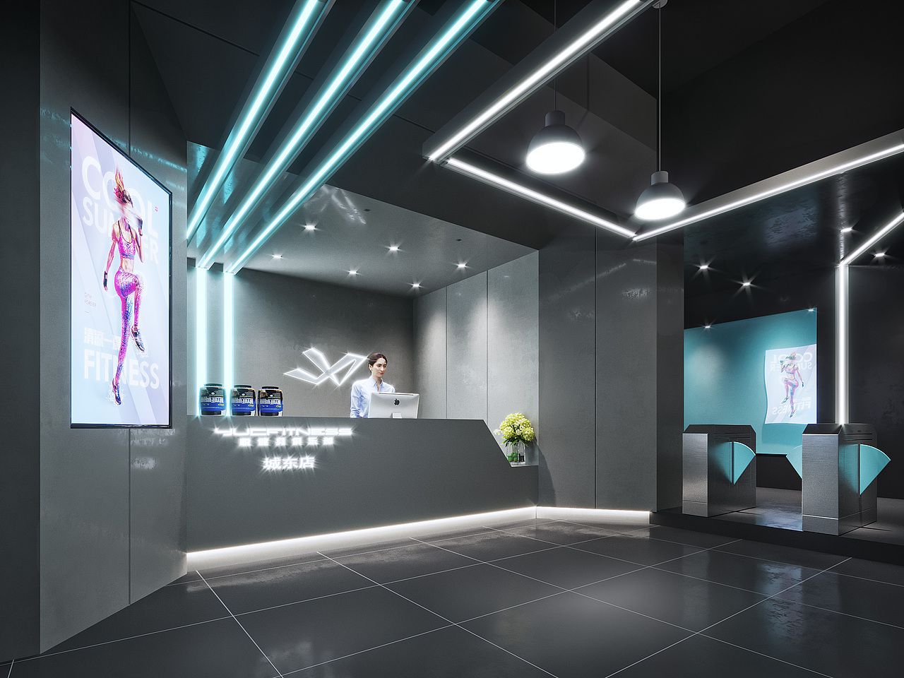 炫酷健身房（图ZMTI0Mjc3NTIw） - 家装设计 - 站酷设计师MILAN视觉原创素材 - 站酷ZCOOL