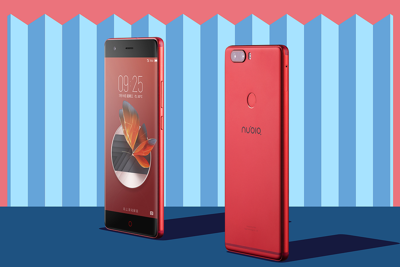 努比亚 Z17 烈焰红 &One Plus 5 月岩灰 午夜黑（图ZODYzMDU4NjA=） - 产品摄影 - 站酷设计师X老师会拍照原创素材 - 站酷ZCOOL